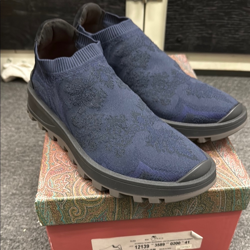 Etro Men's Blue Slip-On Shoes